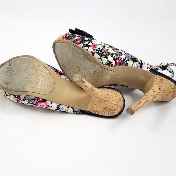 Rampage Girasole Platform Pumps Heels Slingbacks - Picture 4 of 8